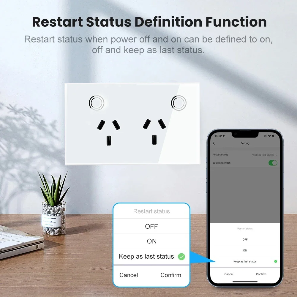 Melery Zigbee Smart Wall Socket AU Electrical Plug Outlet Power Monitoring Touch Sensor Switch Wireless Remote Alexa Google Home-Melery