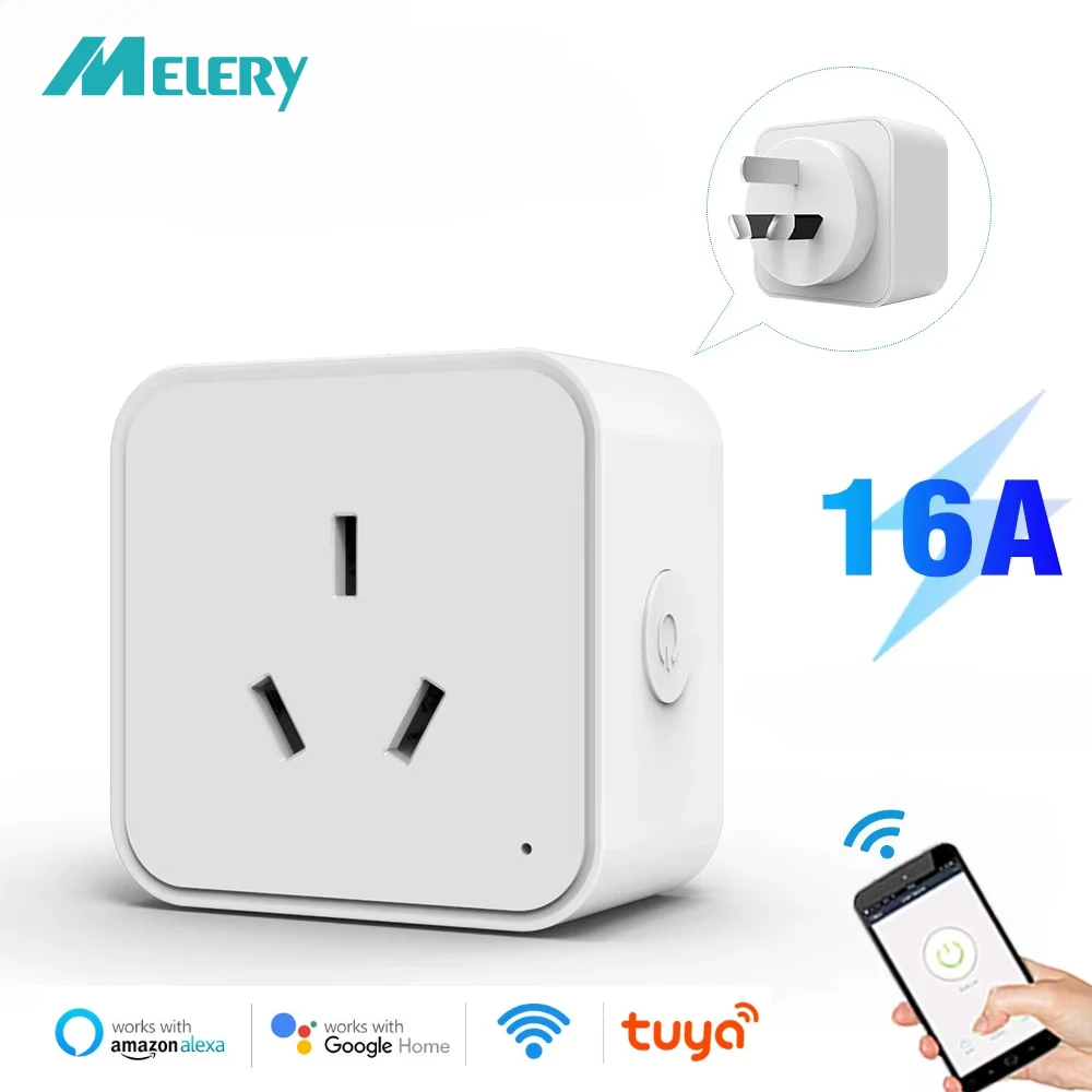 Melery Tuya Smart Socket Power Strips WiFi Multi intelligent Outlet AU Plug Wireless Voice Remote Timing by Aleax Google Home-Melery