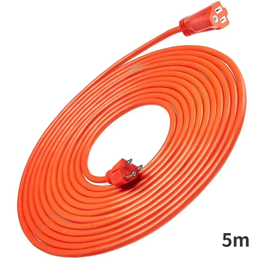 Melery Power Extension Cord Strip Vinyl Outdoor US Electric Plug Outlets Socket 5/10/20m Flexible Grounded for Drill Electrocar Bicycle-Melery