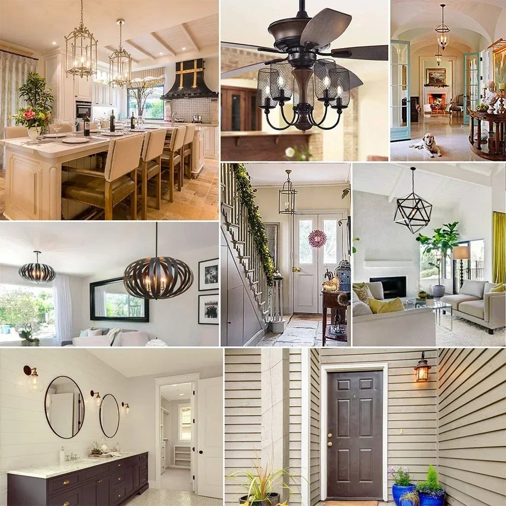 Melery E12 LED Bulb C35 Candle Chandelier Light 4W Equivalent 40W Warm White 2700K Daylight 6500K Edison Screw Lamp Clear Galss 12Pack-Melery