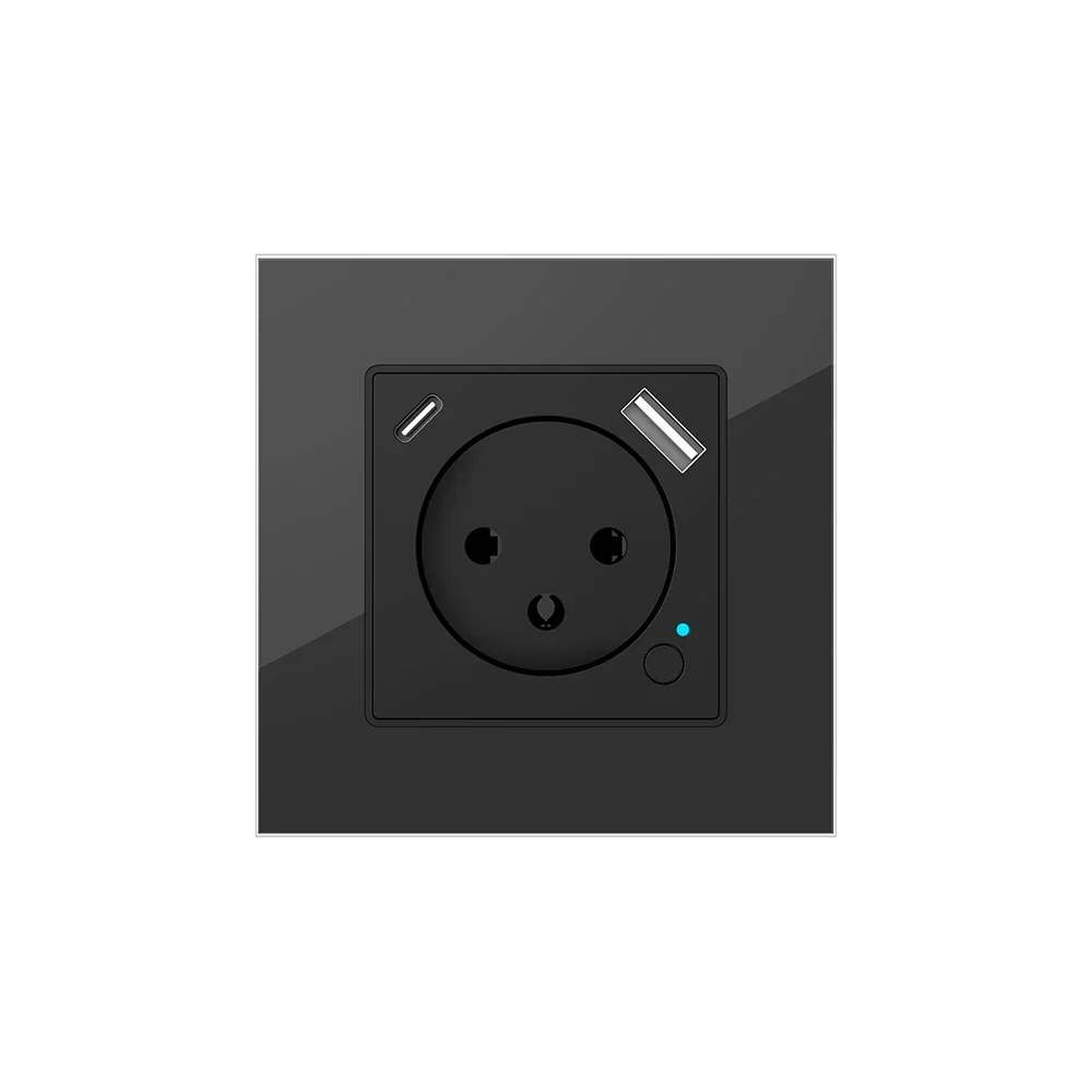 Melery Israel Wall Socket Tuya WiFi Smart Power Plug Outlet USB Type-C PD 20W Charge Port for Iphone by Alexa Dot Google Home-Melery