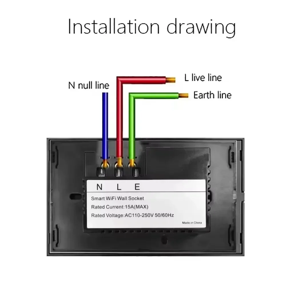 Melery Matter WiFi Smart Plug Thailand Socket Touch Glass Panel Power Outlet,Voice Remote Control Homekit App,Alexa,Google Home-Melery