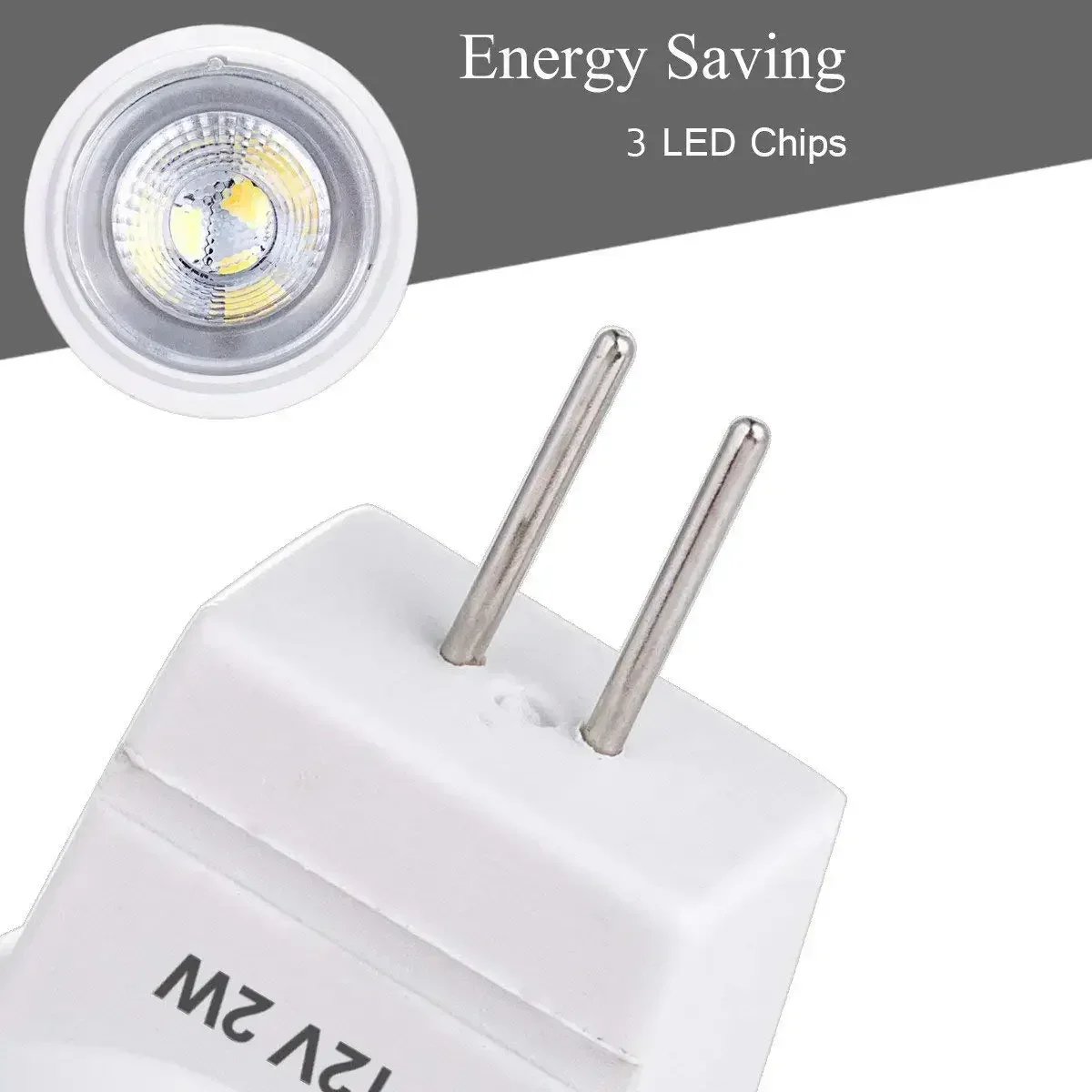 Melery MR11 LED Light Bulbs 2W Lamp 35W Halogen Bulb Equivalent 3000K Warm White Spotlight 12V 200 Lumen Mini Recessed Lighting 6Pack-Melery