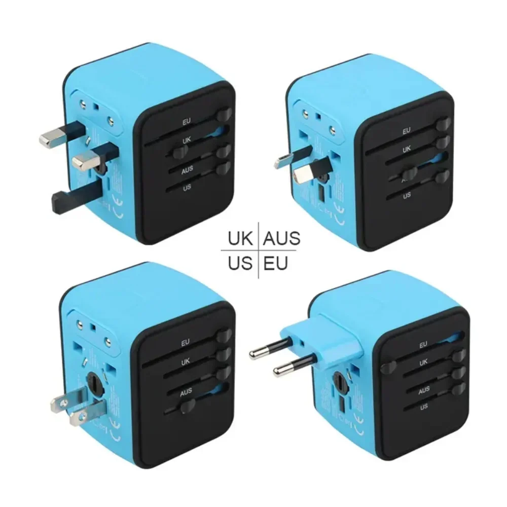 Melery  Travel Adapter Universal Power Plug  UK EU AU US Sockets International 3USB Type-C Wall Charger for Worldwide Adaptor-Melery