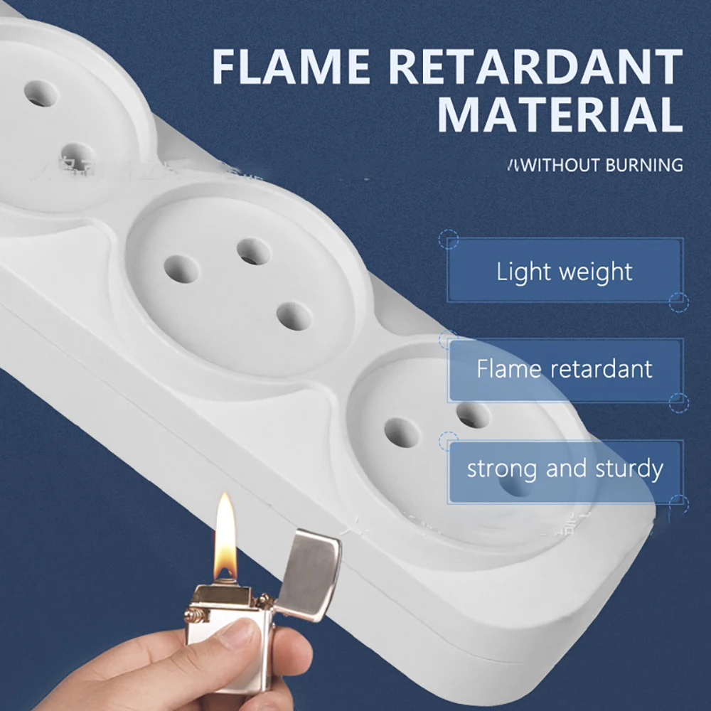 Melery Power Strip Israel Plug Outlets 3/4/5 Way AC Electric Switched Sockets 16A Wire 1.5m Extension Cord Wall Mounted for Home Office-Melery