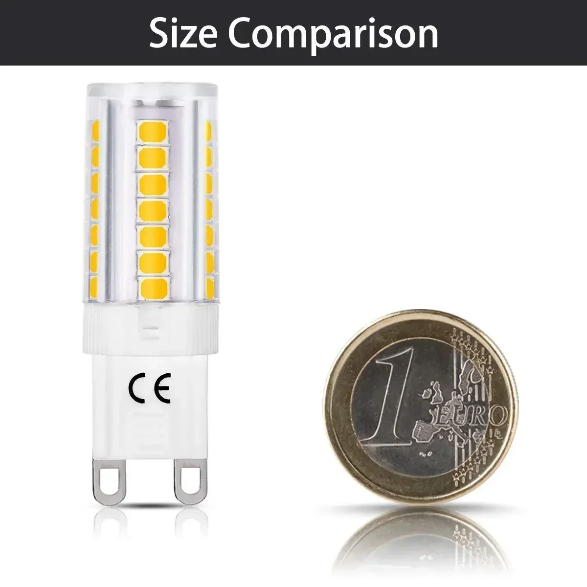 Melery G9 LED Light Bulb 5W Lamp 40W Halogen Bulbs Equivalent Warm/Cold White 400lm Energy Saving 360 Degree Beam Angle Lightbulb 6Pack-Melery