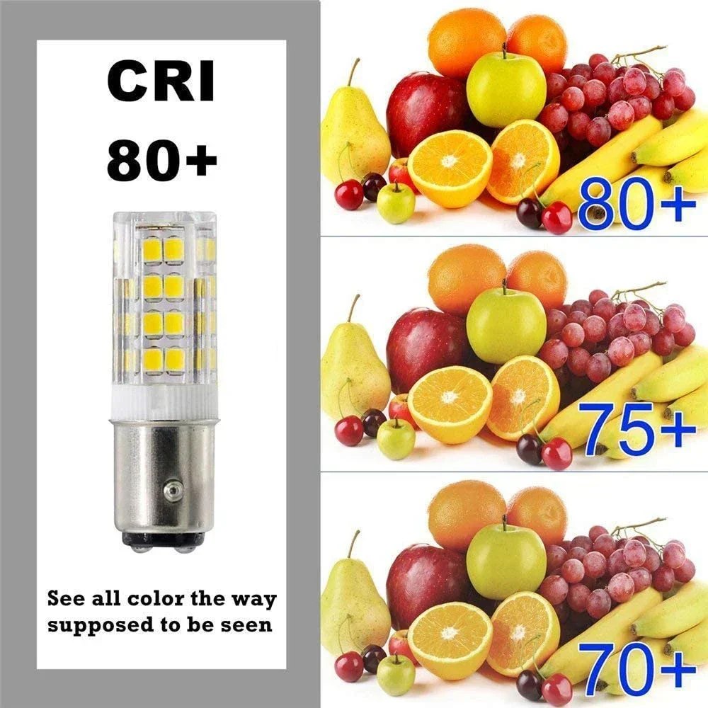 Melery Ba15d Led Light Bulb 5W Equivalent 50W Lamp Warm White 3000K Daylight 6000K Double Contact Bayonet Base Screw Lighting 12V/220V-Melery