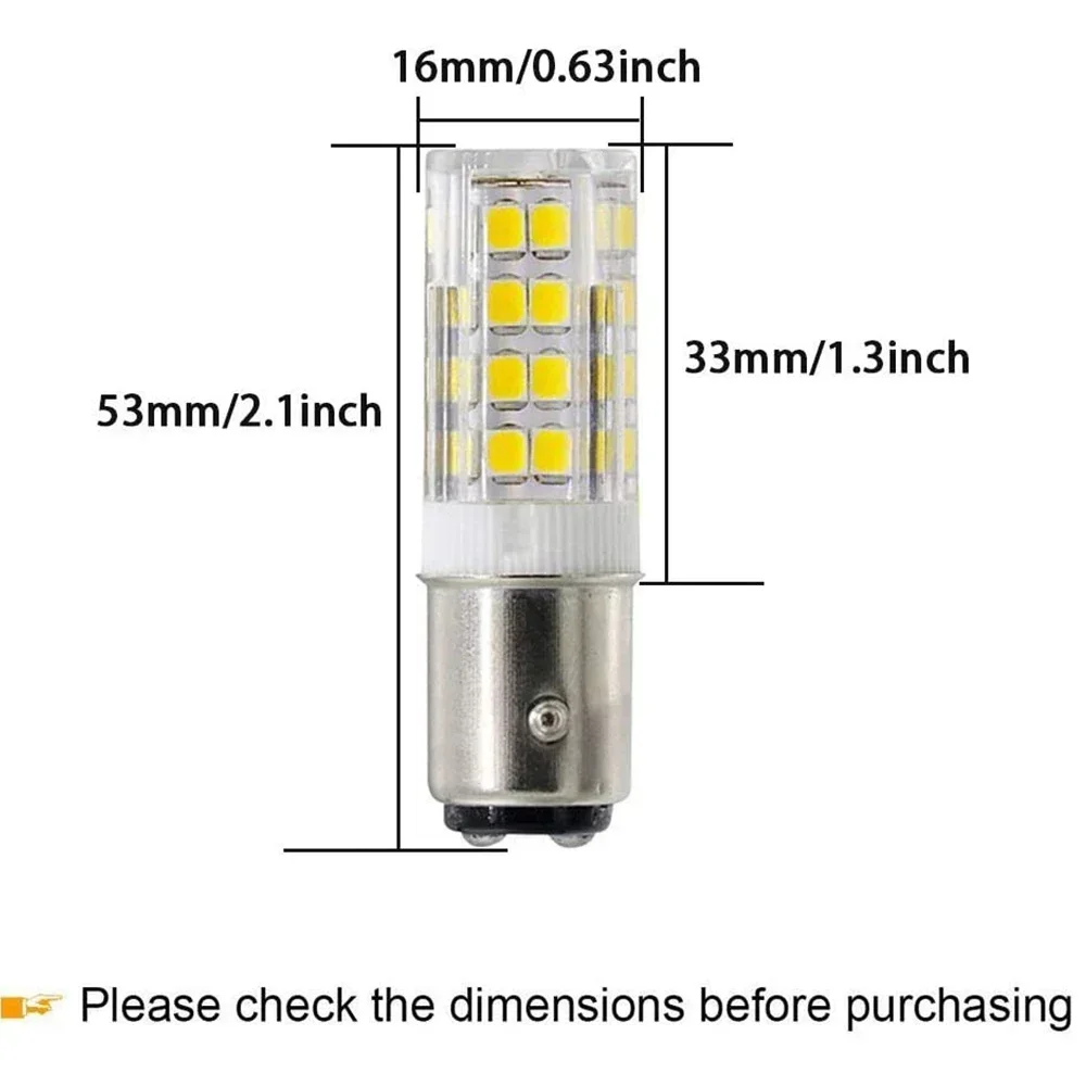 Melery Ba15d Led Light Bulb 5W Equivalent 50W Lamp Warm White 3000K Daylight 6000K Double Contact Bayonet Base Screw Lighting 12V/220V-Melery
