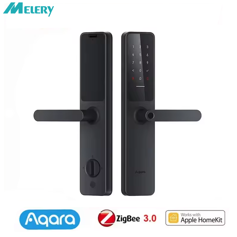 Melery Smart Door Lock A100 Pro Zigbee Bluetooth 5.0 Fingerprint Unlock A100 Pro Door Lock Work with Apple Homekit Aqara Home