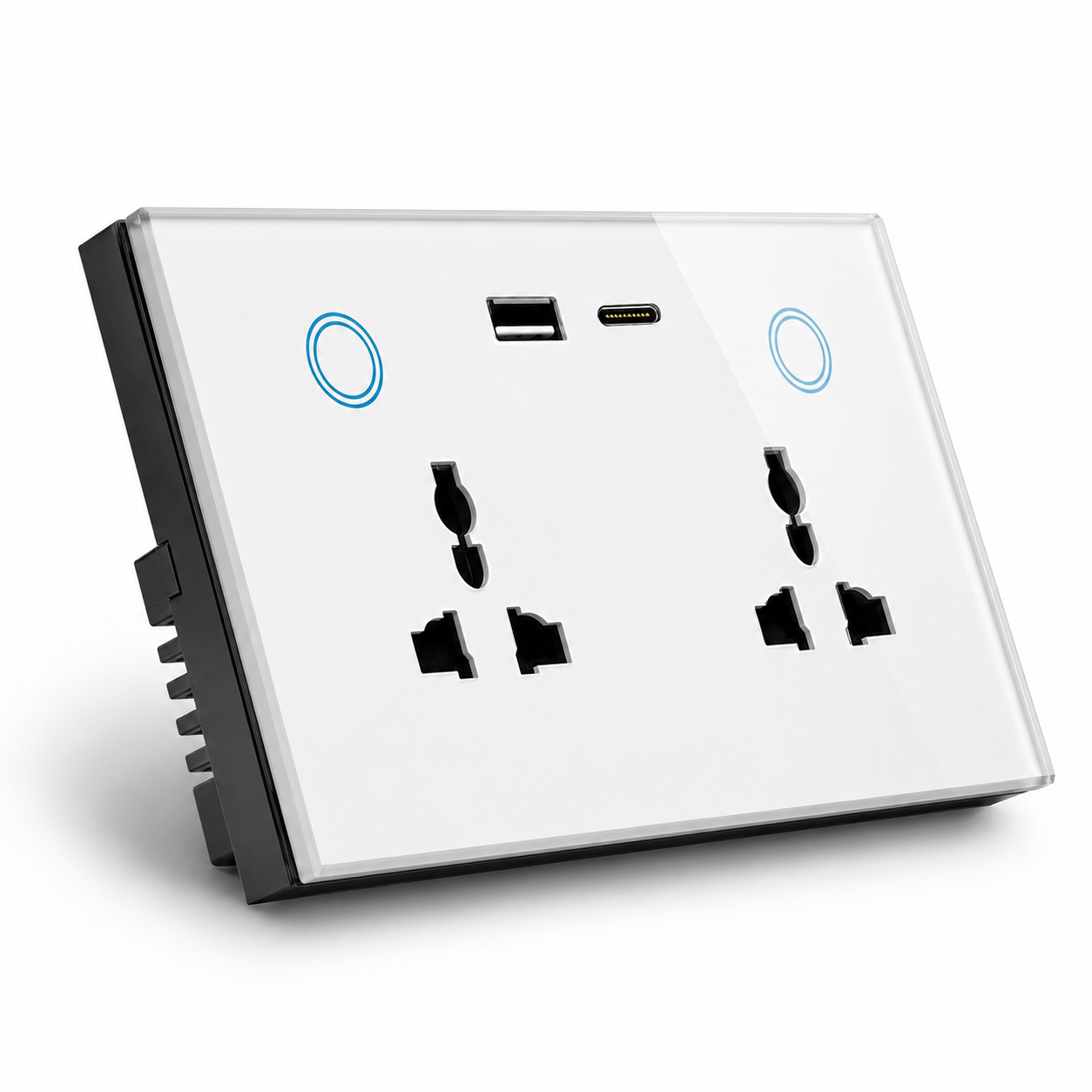 Melery Zigbee Tuya 147 Wall Socket USB Type-C PD 20W Universal Power Plug Outlet Touch Switch Voice Remote by Alexa Google Home