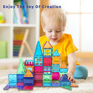 magnetic building block tiles