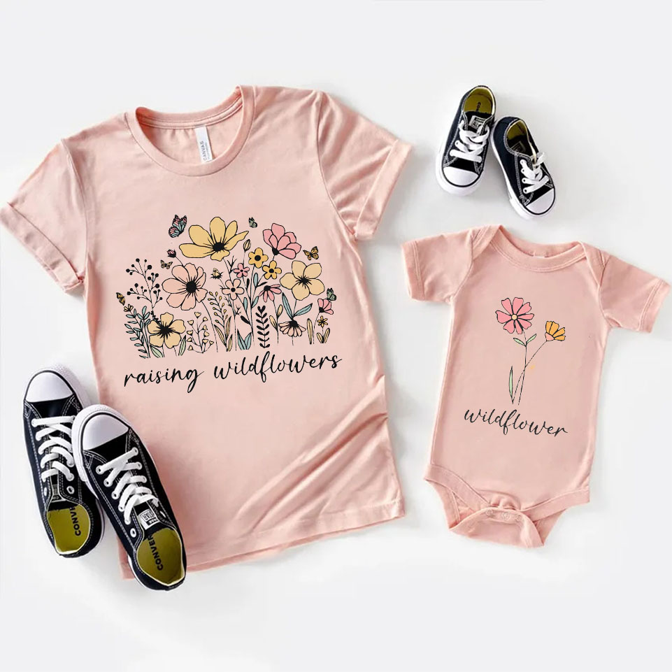 Raising Wildflowers - Mommy and Me Matching T-shirt