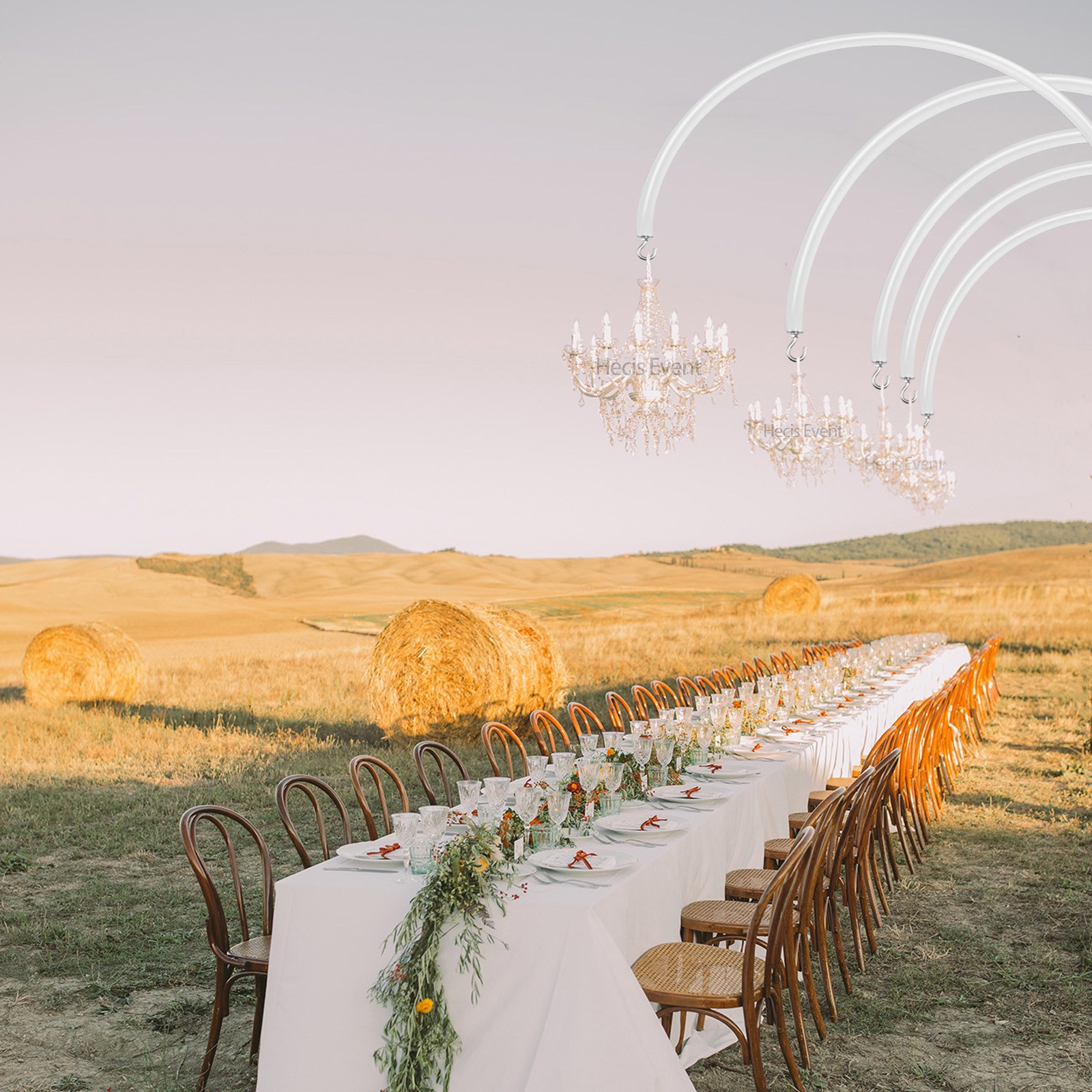 Hecis Chandelier Hanger and Coupler - Great for Lighting, Floral Arrangements & More! - 36" Reach