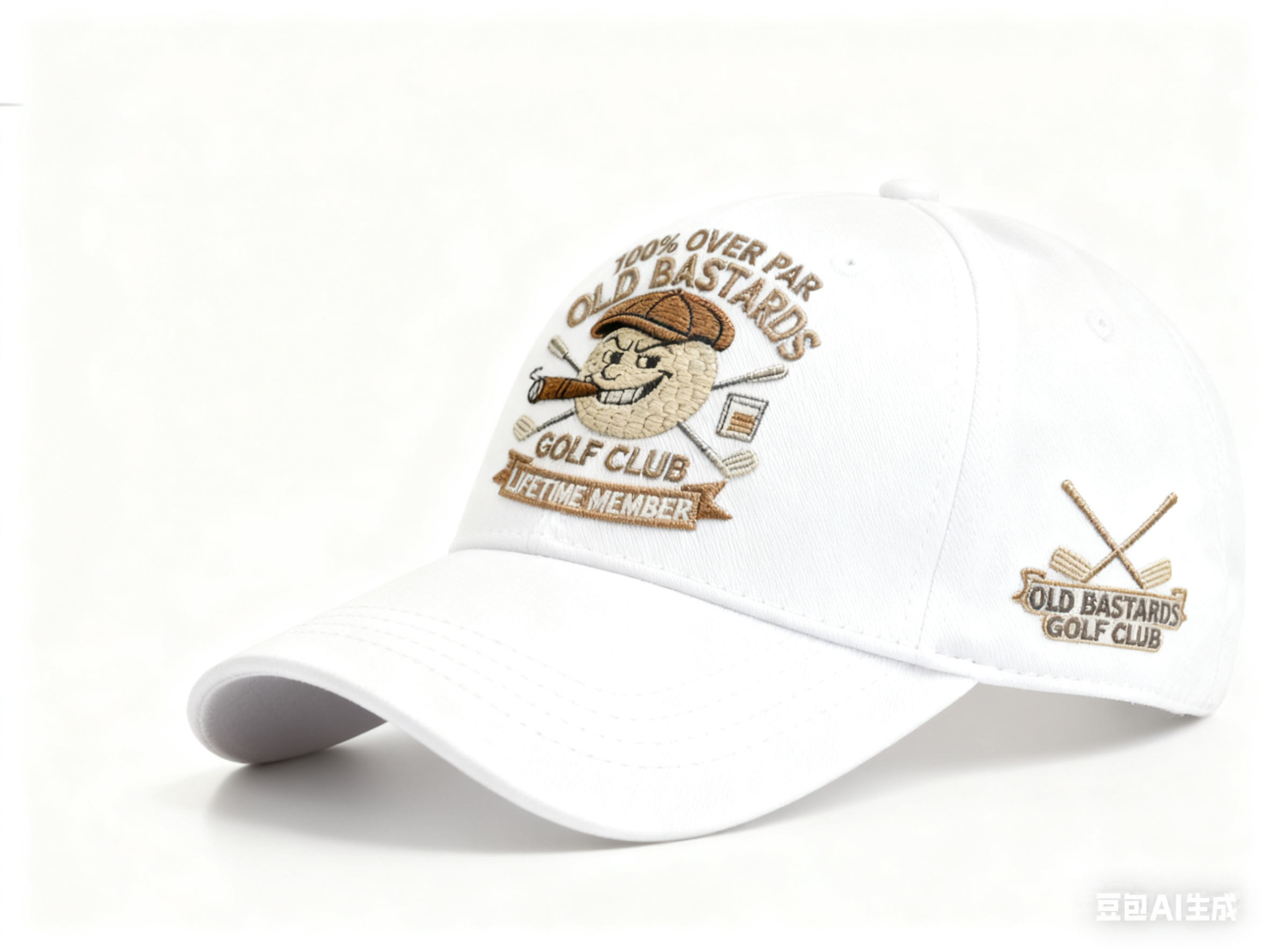 “OLD BASTARDS GOLF CLUB” Embroidered Cap — 100% Over Par, Lifetime Member Edition (BUY 2 FREE SHIPPING)