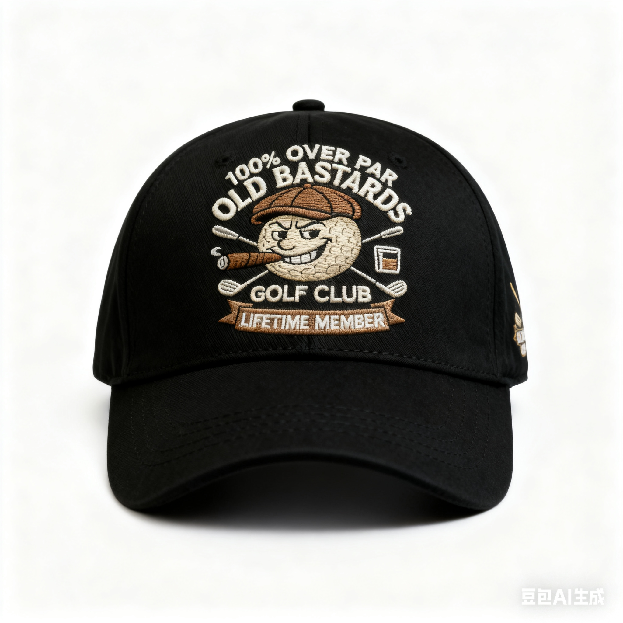 “OLD BASTARDS GOLF CLUB” Embroidered Cap — 100% Over Par, Lifetime Member Edition (BUY 2 FREE SHIPPING)