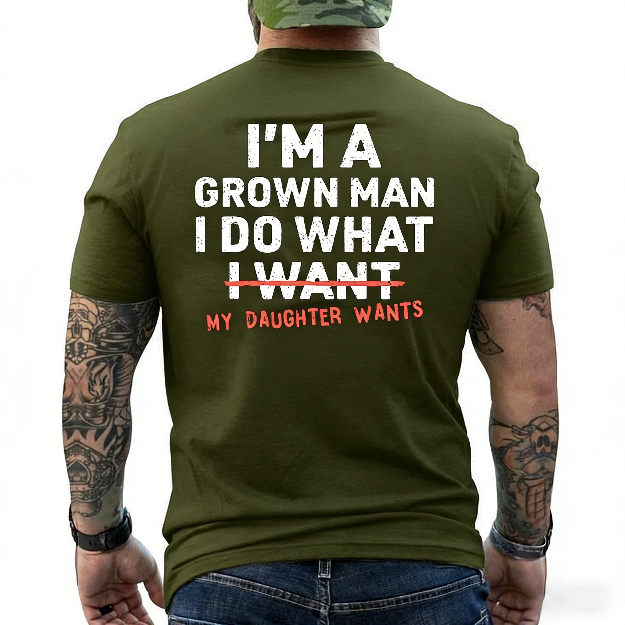 I'm A Grown Man I Do What My Daughter Wants Men's T-shirt Hoodie