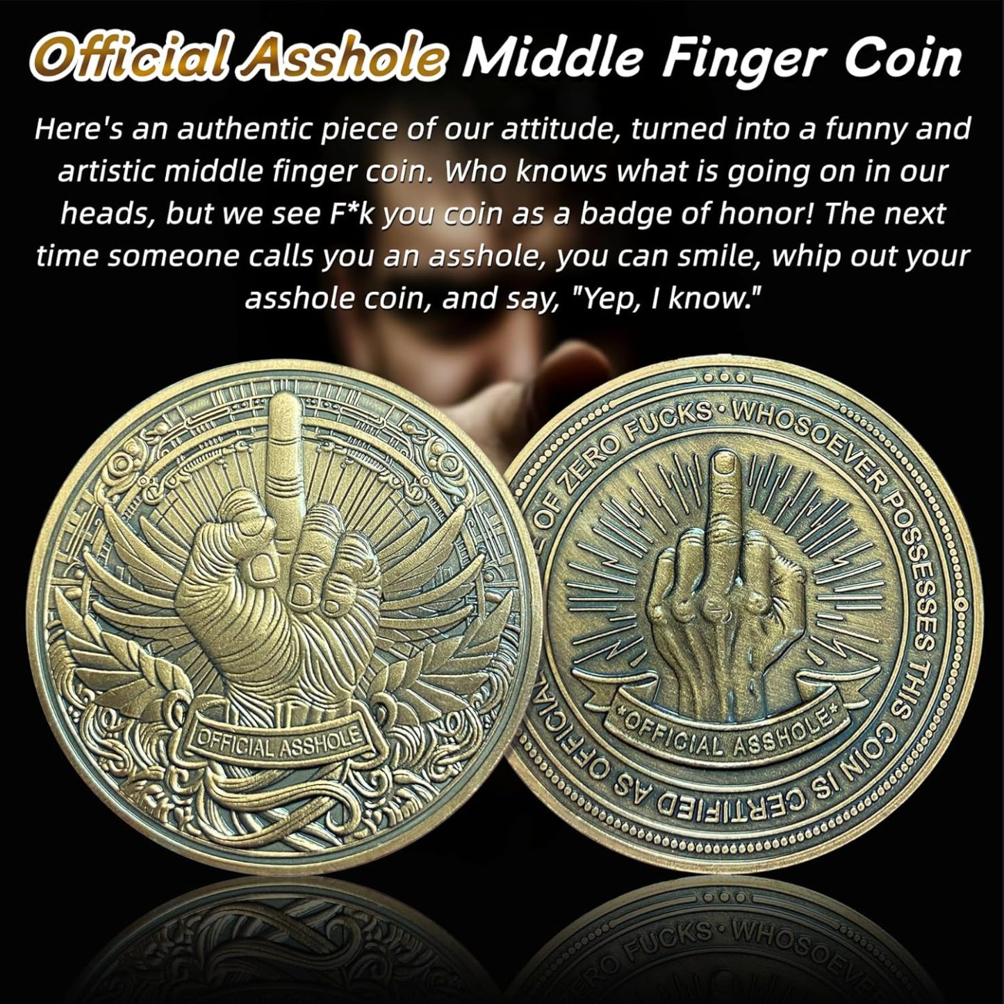 Funny Novelty Challenge Coin Humorous Gift