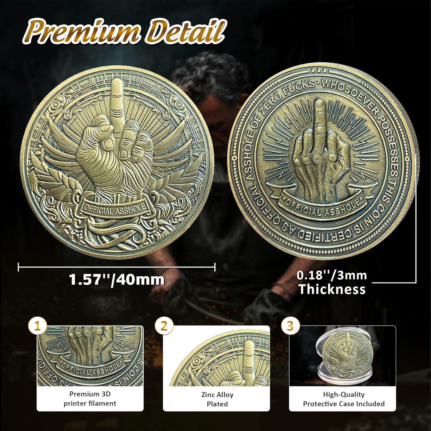 Funny Novelty Challenge Coin Humorous Gift