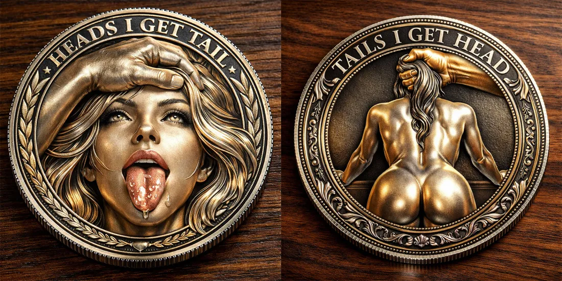 Funny Heads I Get Tail / Tails I Get Head Coin