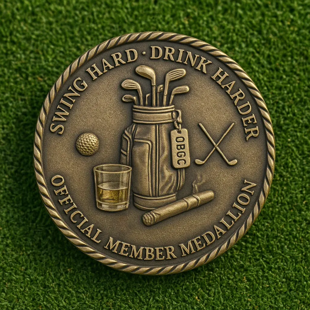 "Over Par Old Bastards" Golf Coin