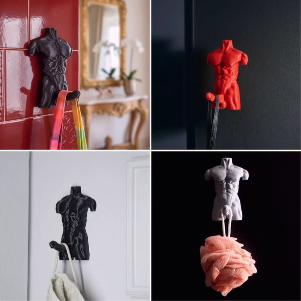 Hung Hook Fun Muscular Man Wall Hook