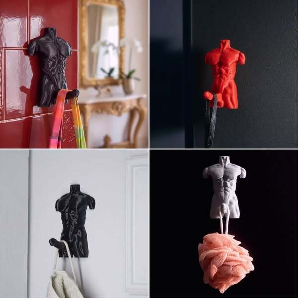 Hung Hook Fun Muscular Man Wall Hook