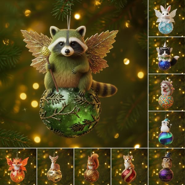 🎄🦌 Christmas Animal Ornament Balls