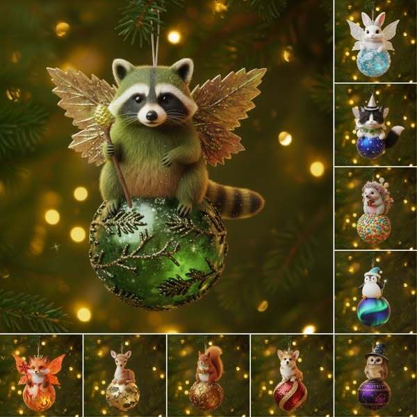 🎄🦌 Christmas Animal Ornament Balls