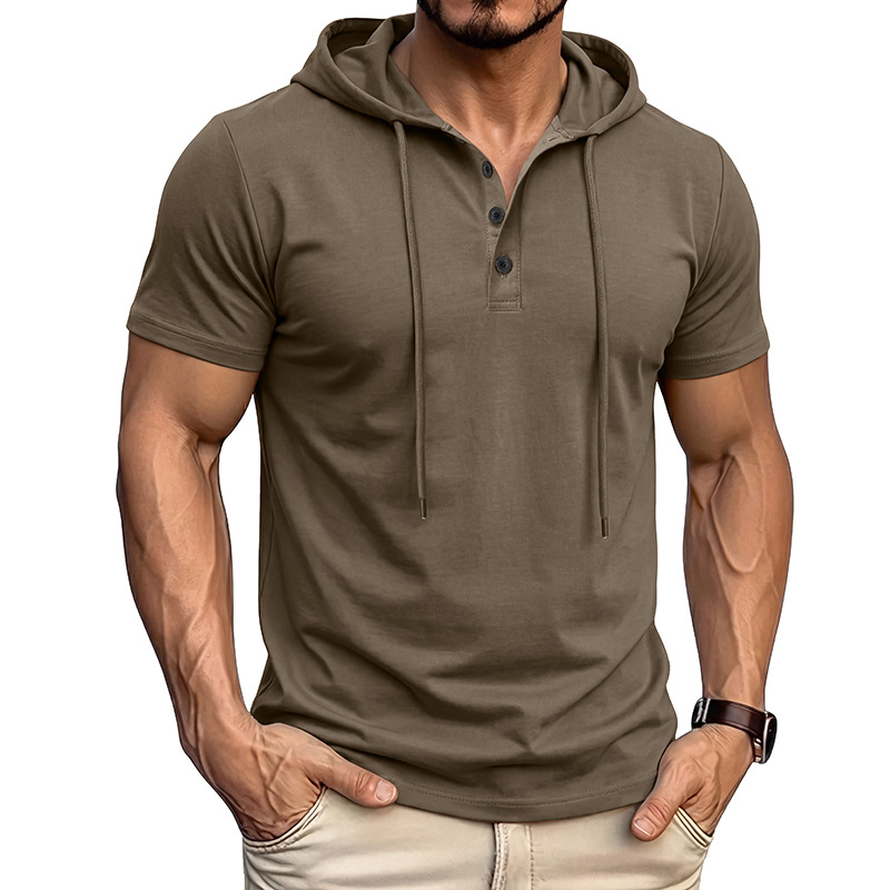 Athletic Fit Workout Hoodie Tee for Men