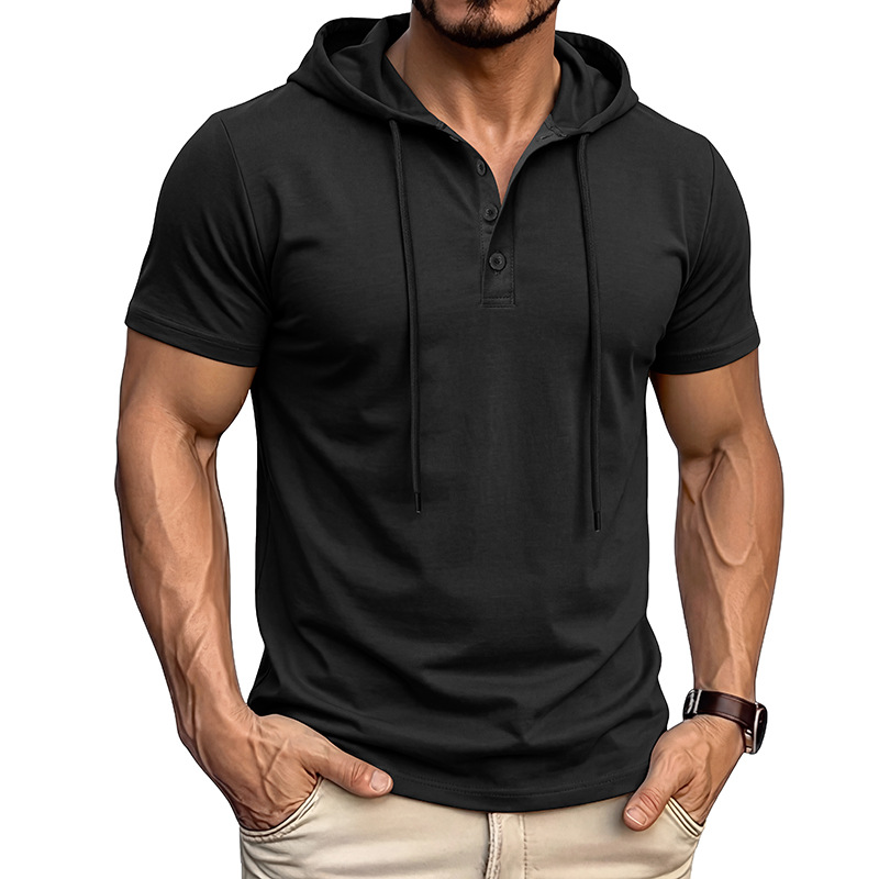 Athletic Fit Workout Hoodie Tee for Men