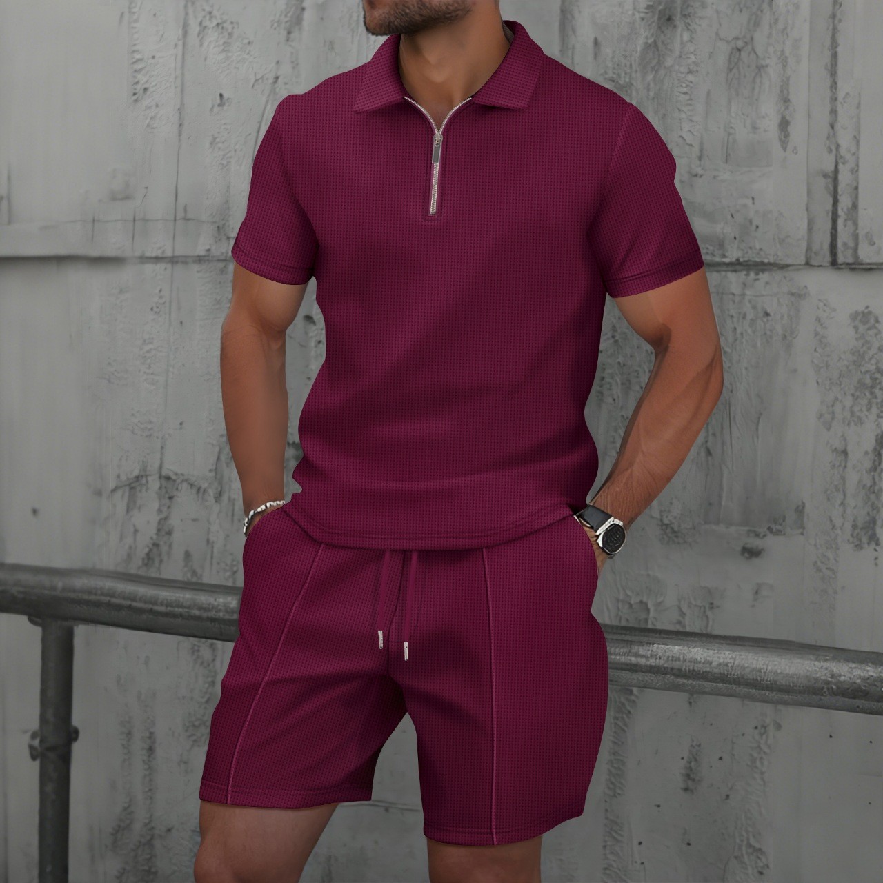 ⚡ 50% OFF FLASH SALE! Summer Zip-Neck Shirt & Shorts Set – Breathable, Lightweight & Effortlessly Stylish ☀️🌬️🔥【Limited Time】