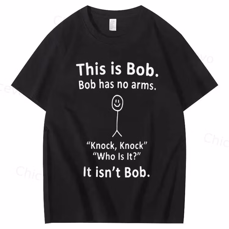 This is Bob. Bob has no arms Funny Graphic Tee, Unisex Cotton T-shirt