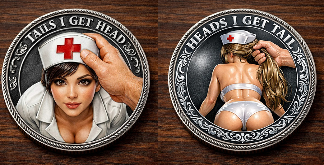 🏆Flash Sale 60% OFF - “Heads or Tails” Novelty Nurse Coin