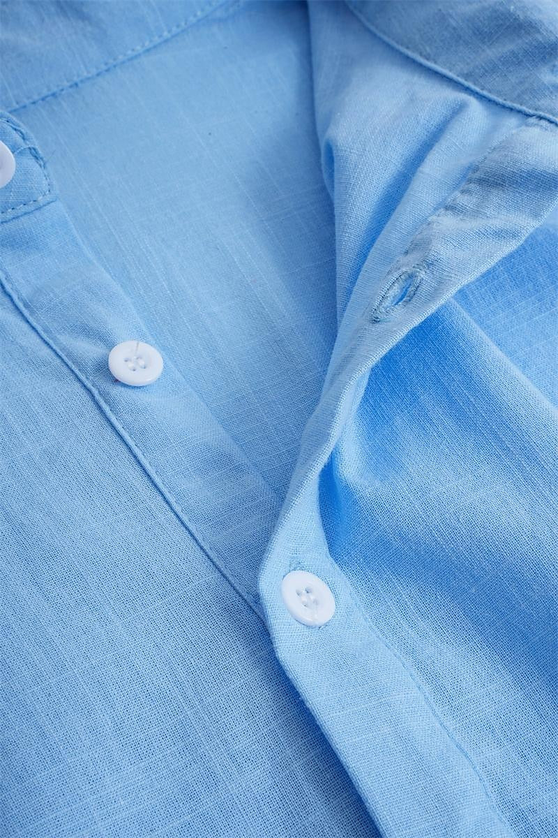 Men's Shirt Linen Shirt Summer Shirt Beach Wear Plain Vacation