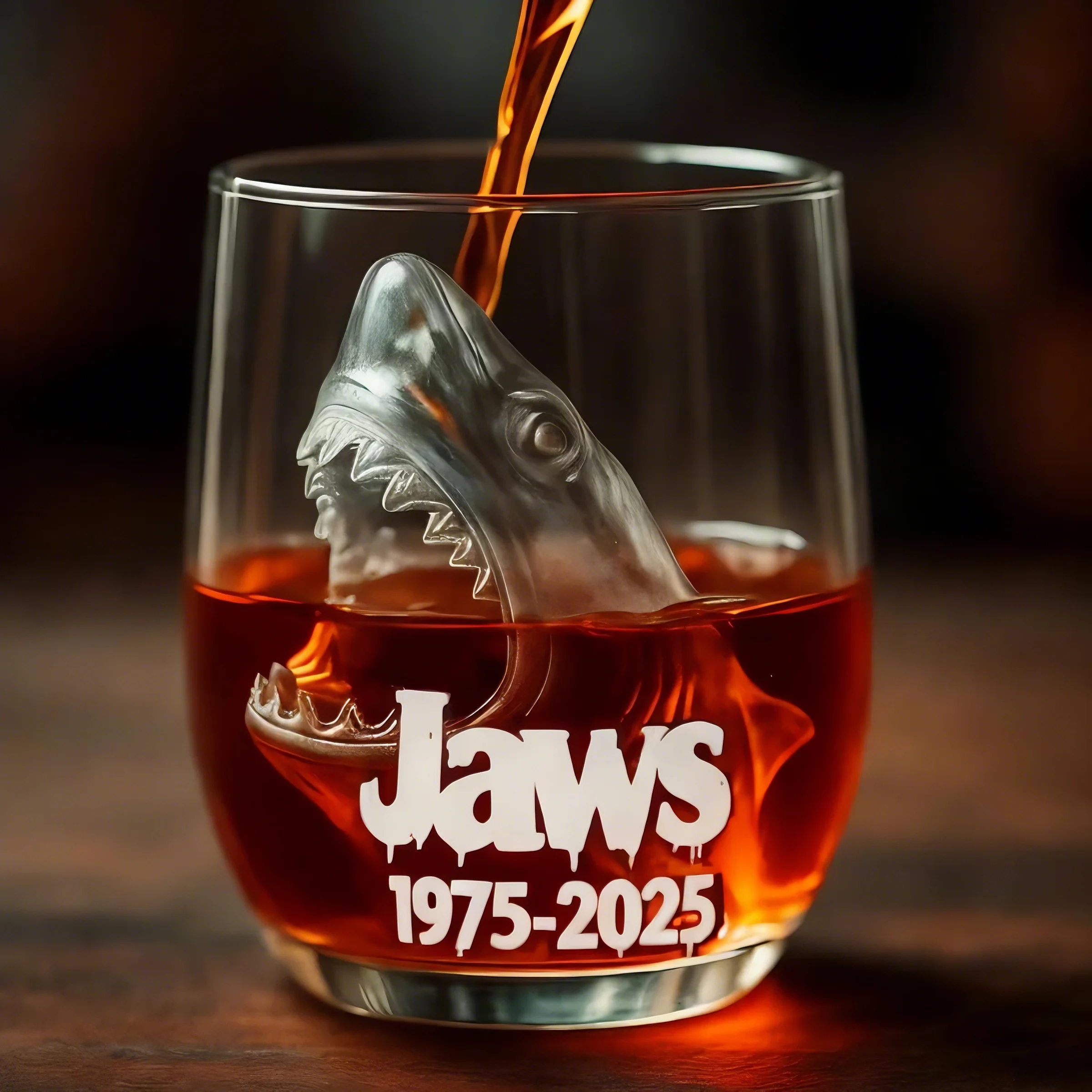 Jaws 50th Anniversary Limited Edition Glass