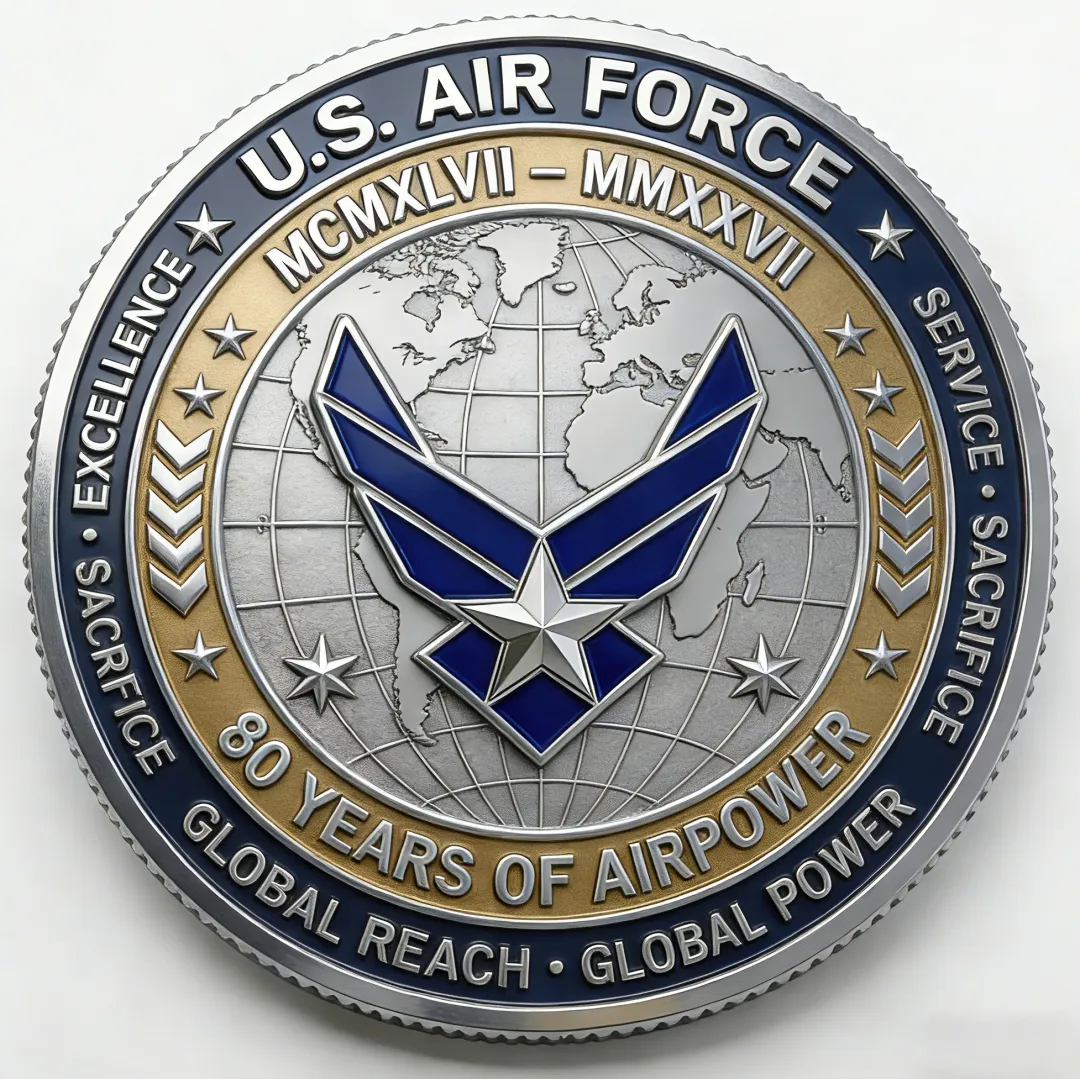 🏆New Year 60% OFF -🛩️ A-10 Warthog – 80 Years of U.S. Air Force Airpower Commemorative Coin 🇺🇸