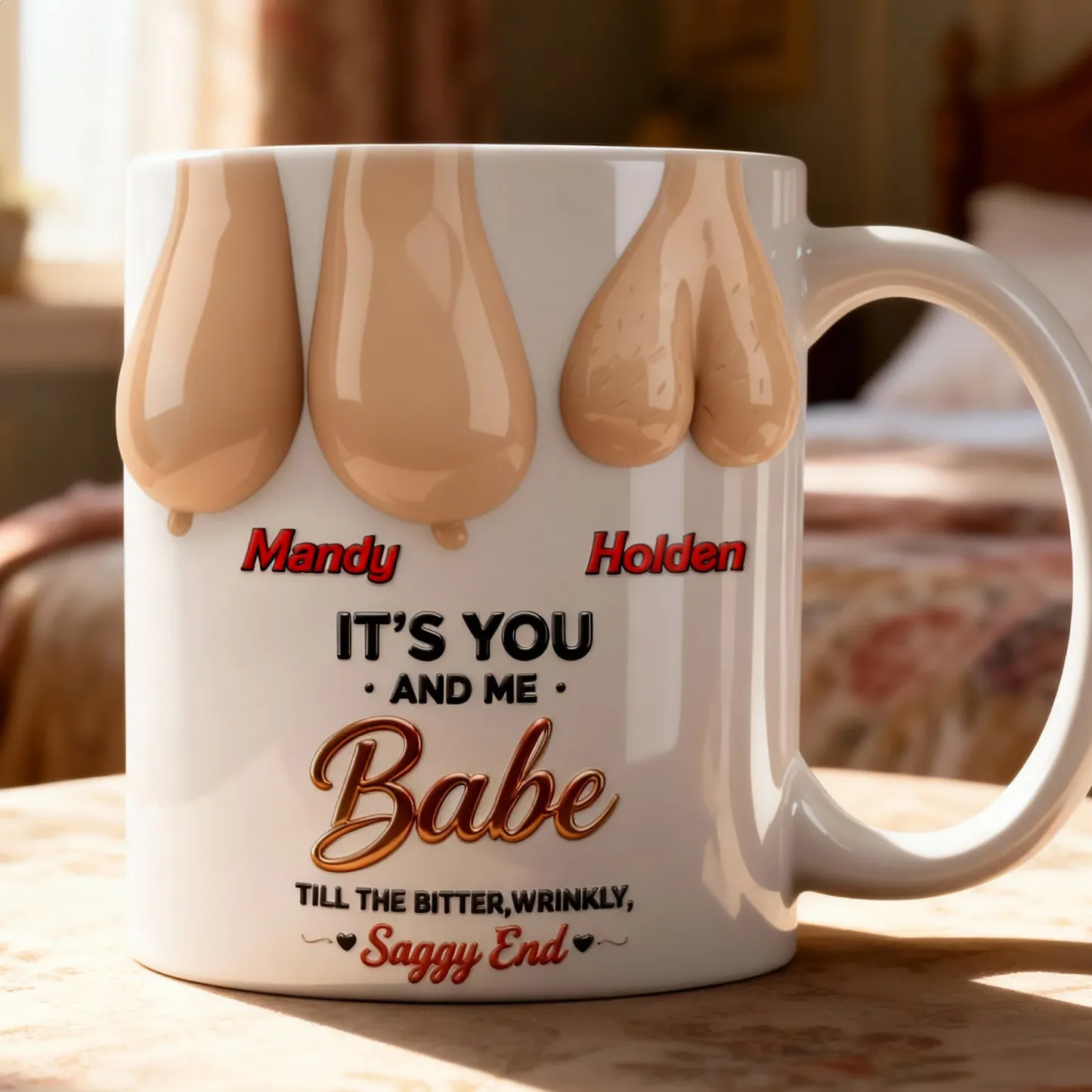 Old Couple Forever Mug - Personalized Gifts For Couple 