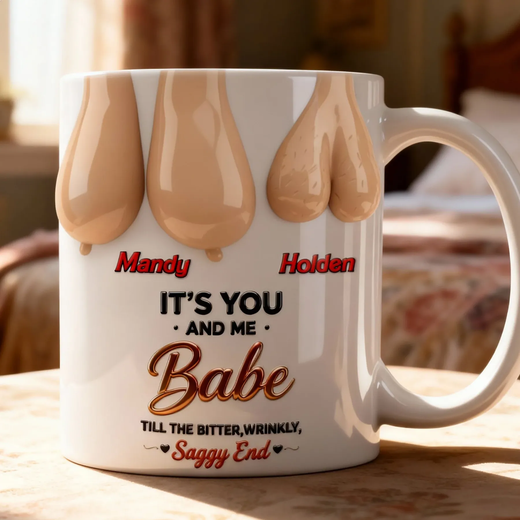 Old Couple Forever Mug - Personalized Gifts For Couple 