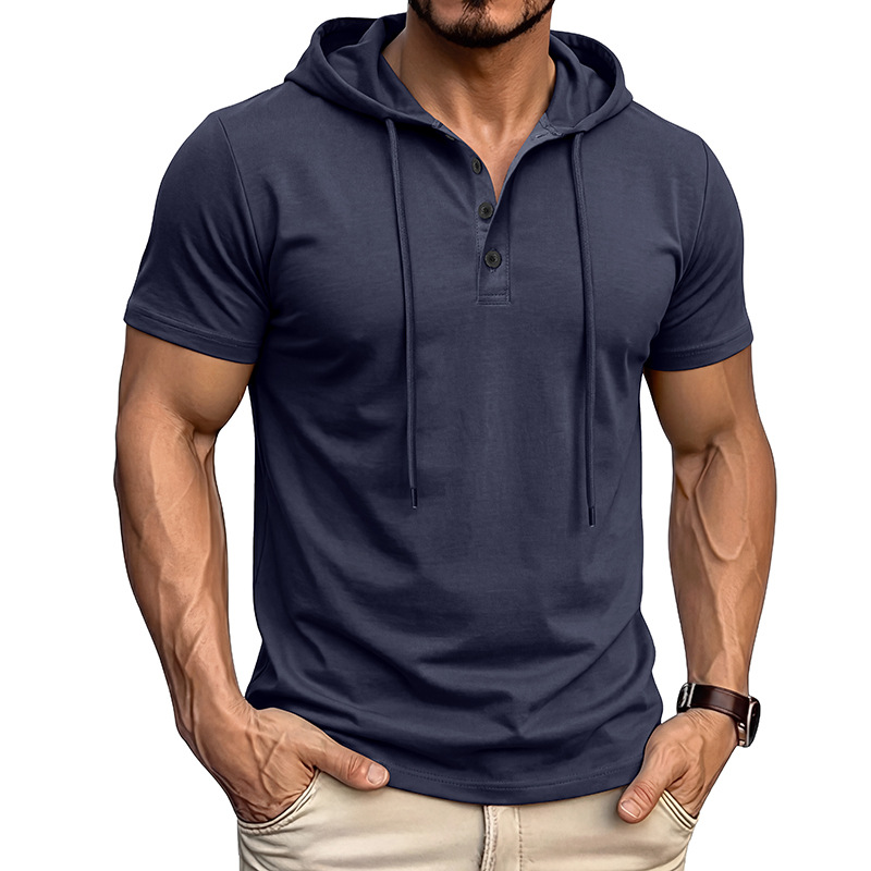Athletic Fit Workout Hoodie Tee for Men