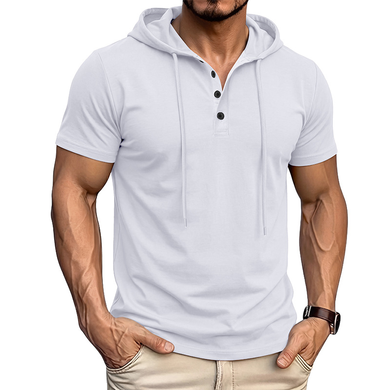 Athletic Fit Workout Hoodie Tee for Men