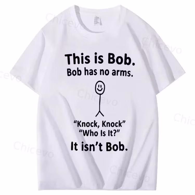 This is Bob. Bob has no arms Funny Graphic Tee, Unisex Cotton T-shirt