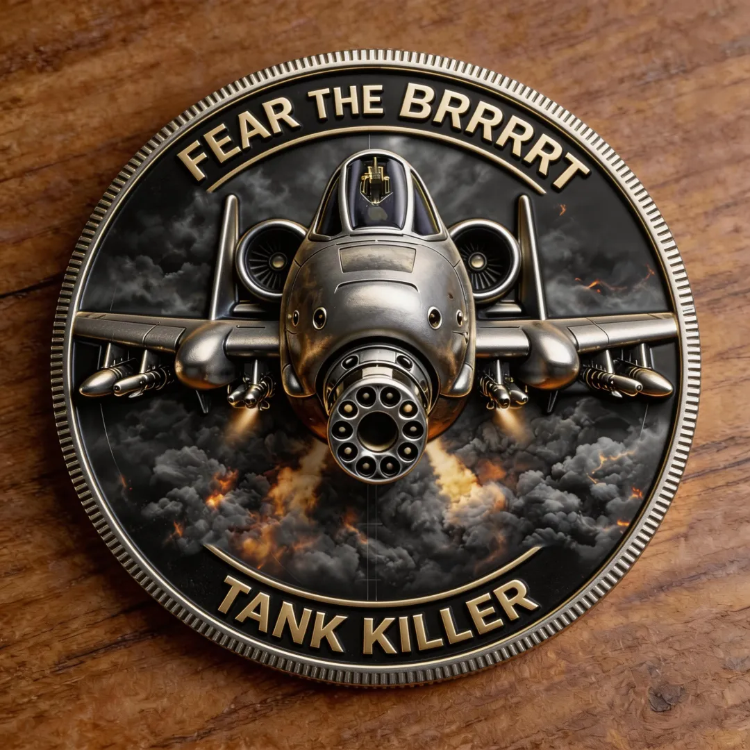 🏆New Year 60% OFF-🪙A-10 WARTHOG “BRRRT” Challenge Coin — Limited Fire Edition