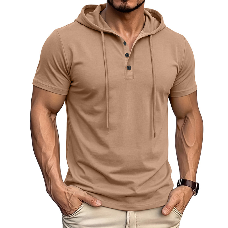 Athletic Fit Workout Hoodie Tee for Men
