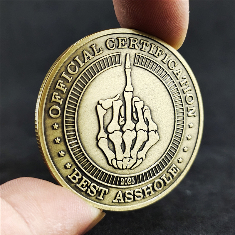 Funny Official Certification Best A**hole Challenge Coin