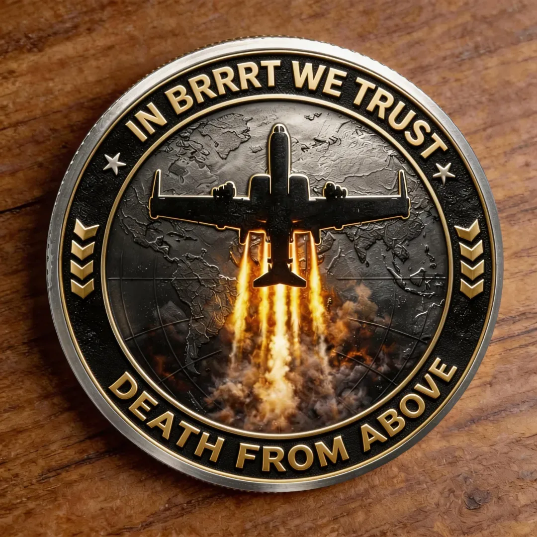 🏆New Year 60% OFF-🪙A-10 WARTHOG “BRRRT” Challenge Coin — Limited Fire Edition