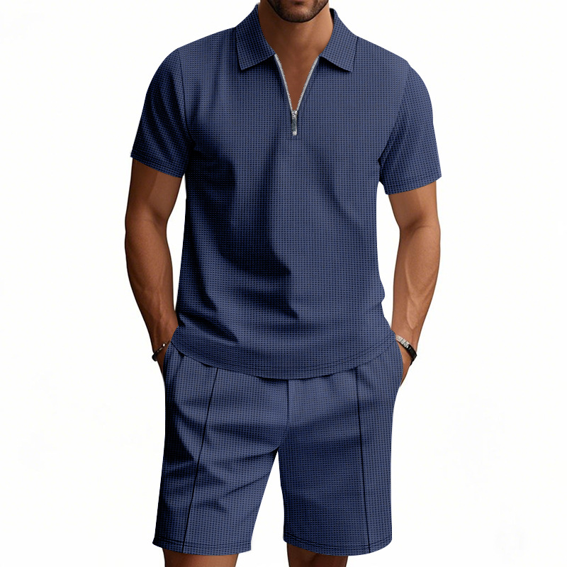 ⚡ 50% OFF FLASH SALE! Summer Zip-Neck Shirt & Shorts Set – Breathable, Lightweight & Effortlessly Stylish ☀️🌬️🔥【Limited Time】