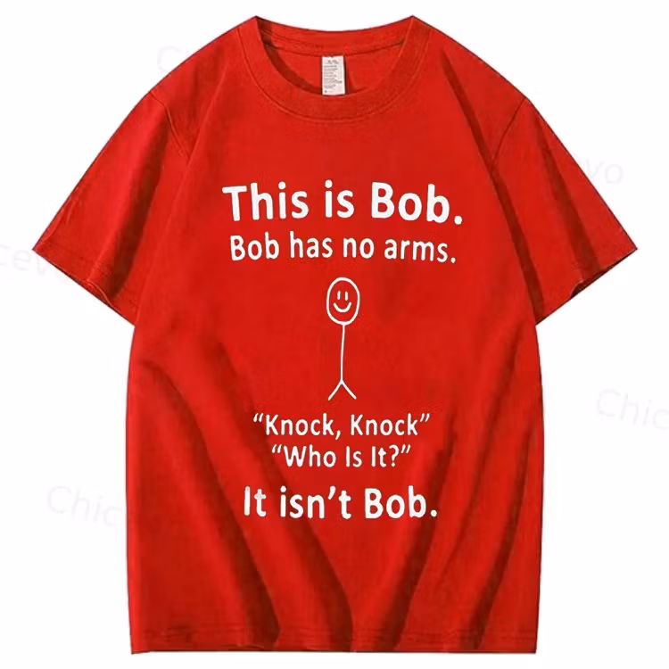 This is Bob. Bob has no arms Funny Graphic Tee, Unisex Cotton T-shirt
