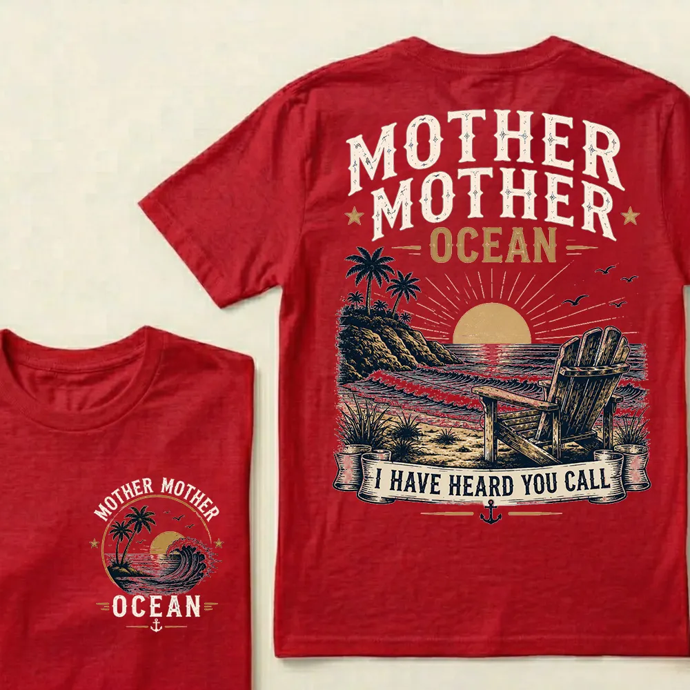 Mother Mother Ocean — I Have Heard You Call Vintage Beach Crew Neck T-Shirt | Classic Ocean Lover Unisex Tee