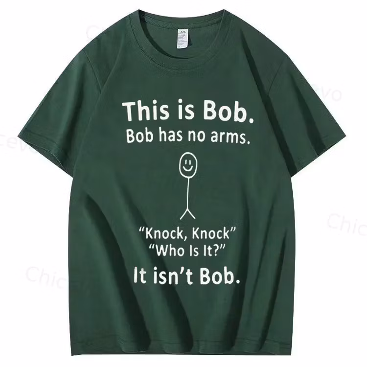 This is Bob. Bob has no arms Funny Graphic Tee, Unisex Cotton T-shirt