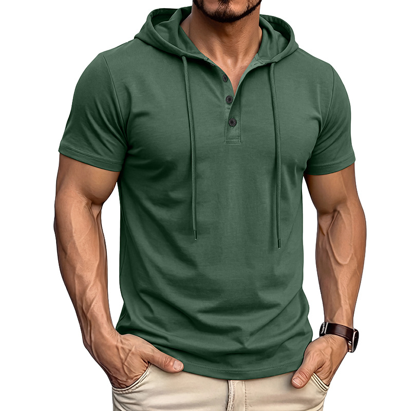 Athletic Fit Workout Hoodie Tee for Men
